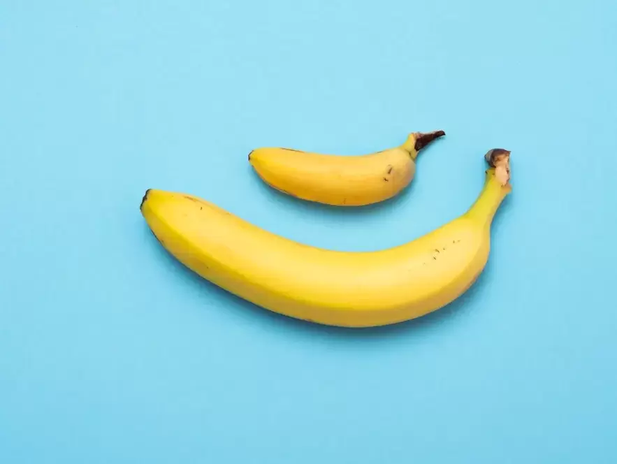 以香蕉为例，阴茎变小变大